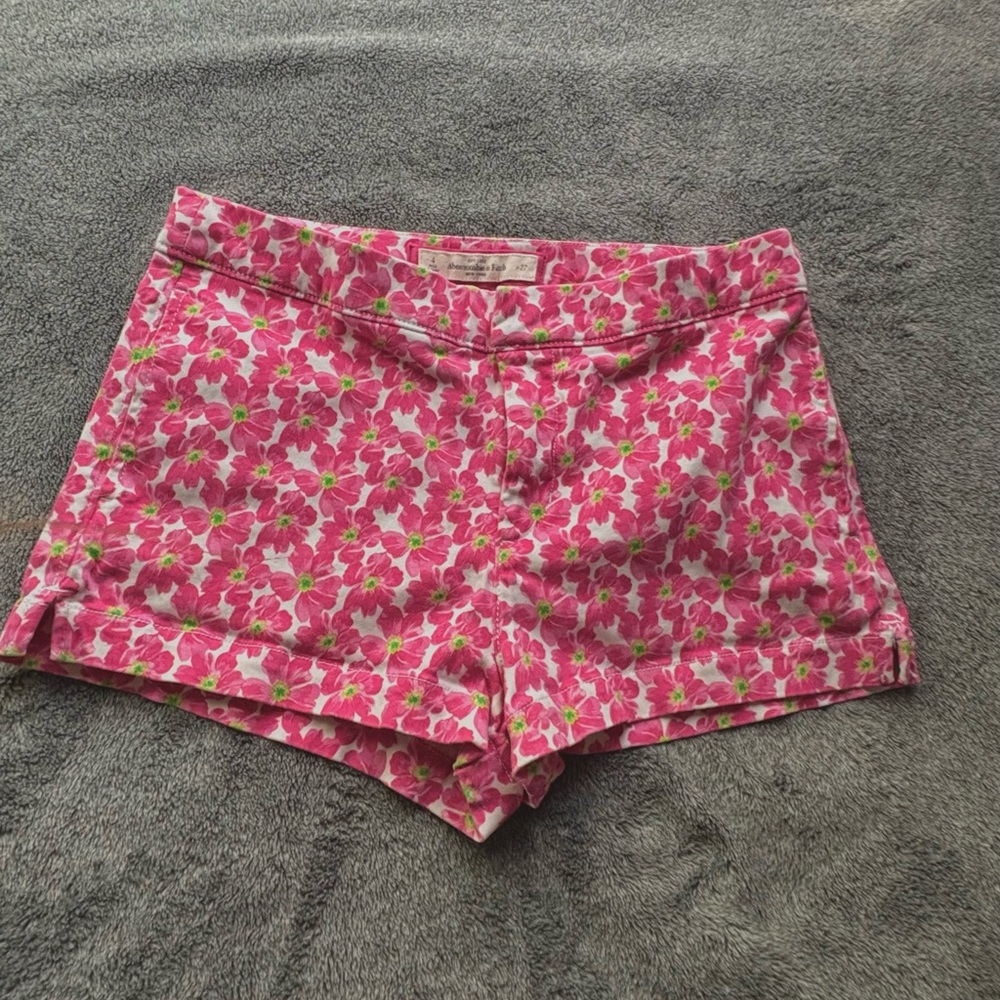 Abercrombie & Fitch Pink and Green Bermuda Shorts